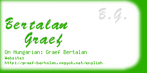 bertalan graef business card